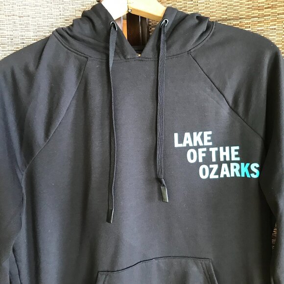 Lake of the Ozarks Hoodie, M: Upcycled Pullover Sweatshirt, Landmarks Marinas - Picture 7 of 14
